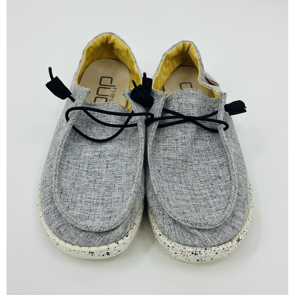 Hey Dude Wendy Chambray White Blue Slip On Shoes Women's US 9 EU 40